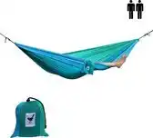 Bol.com MoreThanHip - XXL 2 persoons (reis)hangmat Ocean - 290 x 210 cm aanbieding