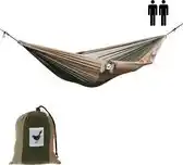 Bol.com MoreThanHip - XXL 2 persoons (reis)hangmat Camouflage - 290 x 210 cm aanbieding