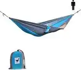 Bol.com MoreThanHip - SINGLE 1 persoons (reis)hangmat Relaxzz - 290 x 145 cm aanbieding