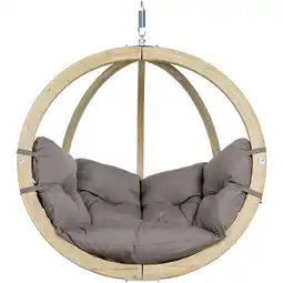 Bol.com Amazonas Globo Chair Hangstoel 1-Persoons Taupe Kussens - Geïmpregneerd naaldhout aanbieding