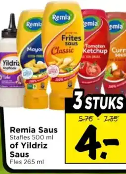 Vomar Voordeelmarkt Remia Saus Stafles of Yildriz Saus aanbieding