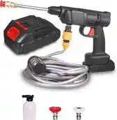 Bol.com Hogedrukreiniger - Draagbaar - Auto Wasmachine - Hogedrukreiniger Met 2 batterijen Van 120 W aanbieding