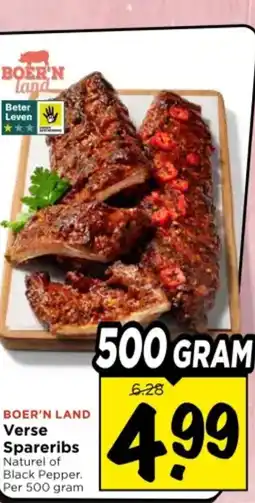 Vomar Voordeelmarkt Boer'n land verse spareribs aanbieding