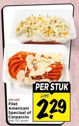 Vomar Voordeelmarkt Filet Americain Speciaal of Carpaccio aanbieding