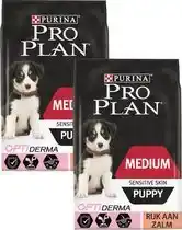 Bol.com Pro Plan Puppy Medium Sensitive Skin - Zalm - Hondenvoer - 2 x 3 kg aanbieding