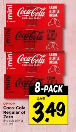 Vomar Voordeelmarkt Coca-Cola Regular of Zero aanbieding
