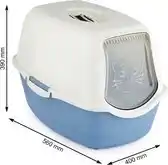 Bol.com Rotho Mypet Kattenbak Eco Bailey 56x40x39 cm - Kattentoilet - Blauw&Beige aanbieding