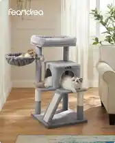 Bol.com Luxe Krabpaal - Kattenboom met Krabbord - Lichtgrijs aanbieding