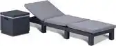 Bol.com Allibert Daytona Ligbed - 195x65x22cm – Grafiet aanbieding