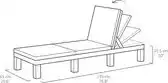 Bol.com Keter - Ligbed - met - kussen - Daytona - bruin aanbieding
