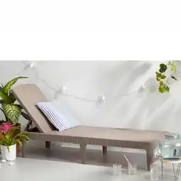 Bol.com Allibert Jaipur Ligbed – 187,5x58x29cm – Cappuccino aanbieding