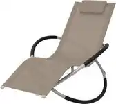 Bol.com vidaXL - Tuinligbed - geometrisch - staal - taupe aanbieding