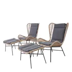 Bol.com Tuinset Milan Relax - Balkonset - Sand aanbieding