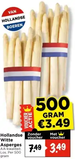 Vomar Voordeelmarkt Hollandse Asperges aanbieding