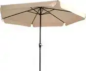 Bol.com Parasol Gemini - Ecru - Diameter: Ø 300 cm aanbieding