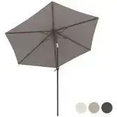 Bol.com LifeGoods Parasol - Tuin - Ø270 cm - 30° Kantelbaar - Waterdicht - Taupe aanbieding