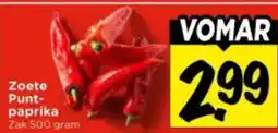 Vomar Voordeelmarkt Zoete Punt- paprika aanbieding