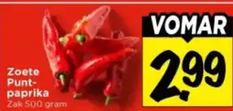 Vomar Voordeelmarkt Zoete Punt- paprika aanbieding