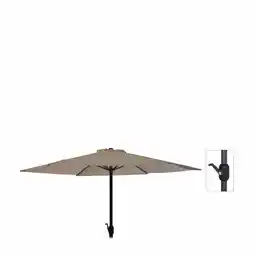 Bol.com Aluminium Parasol met handig opdraaisysteem - Ø300 cm - Donkergrijs aanbieding