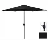 Bol.com Parasol Zwart Ø300 cm voor Tuin en Terras | met Handig Opdraaisysteem aanbieding