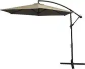 Bol.com Zweefparasol - Beige - 247x300x300 cm - Draai- en kantelbaar - Incl. Beschermhoes - UV bescherming aanbieding