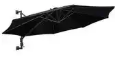 Bol.com vidaXL - Wandparasol - met - metalen - paal - 300 - cm - zwart aanbieding