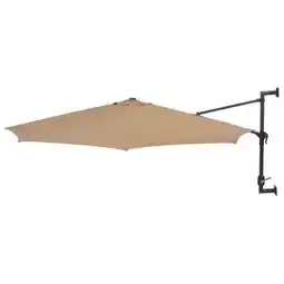 Bol.com vidaXL - Wandparasol - met - metalen - paal - 300 - cm - taupe aanbieding