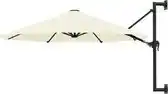 Bol.com vidaXL - Wandparasol - met - metalen - paal - 300 - cm - zandkleurig aanbieding