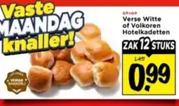Vomar Voordeelmarkt Vaste Verse Witte of Volkoren Hotelkadetten aanbieding