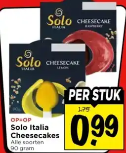 Vomar Voordeelmarkt Solo Italia Cheesecakes aanbieding