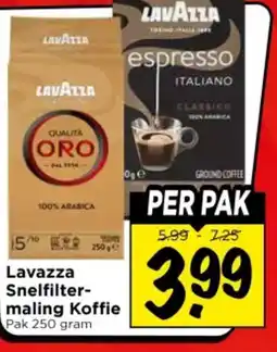 Vomar Voordeelmarkt Lavazza Snelfilter- maling Koffie aanbieding