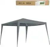 Bol.com LesliLiving partytent paviljoen - Grijs - 3 x 3 m aanbieding
