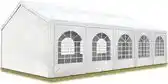 Bol.com Hoogwaardige Partytent 4x10 m van PE 450 N zeil tuintent feesttent waterdicht in Wit aanbieding