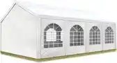 Bol.com Hoogwaardige Partytent 3x8 m van PE 450 N zeil tuintent feesttent waterdicht in Wit aanbieding
