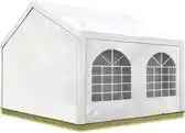 Bol.com Hoogwaardige Partytent 3x3 m van PE 450 N zeil tuintent feesttent waterdicht in Wit aanbieding