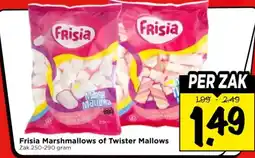 Vomar Voordeelmarkt Frisia Marshmallows of Twister Mallows aanbieding