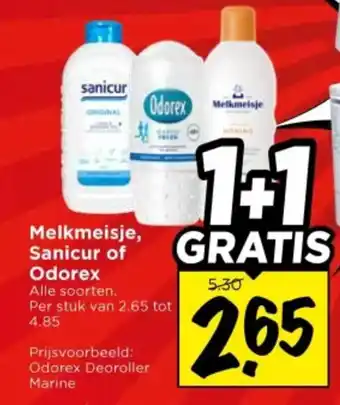 Vomar Voordeelmarkt Melkmeisje, Sanicur of Odorex aanbieding