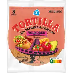Albert Heijn AH Tortilla groentewraps volkoren medium aanbieding