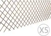 Bol.com vidaXL - Tuinlatwerk - 5 - st - 180x90 - cm - wilg aanbieding