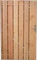 Bol.com Douglas tuinpoort schuttingdeur incl cilinderslot en stalen frame 110 x 180 ( linksdraaiend) aanbieding