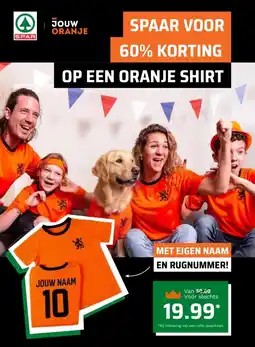 Spar OP EEN ORANJE SHIRT aanbieding