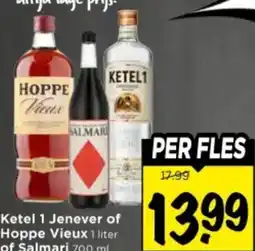 Vomar Voordeelmarkt Ketel 1 Jenever of Hoppe Vieux 1 liter of Salmari aanbieding