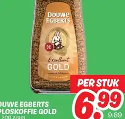 Dekamarkt DOUWE EGBERTS OPLOSKOFFIE GOLD Pot 200 gram. aanbieding