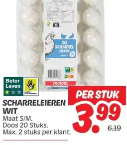 Dekamarkt SCHARRELEIEREN WIT aanbieding