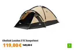 Obelink Obelink London 3 TC koepeltent aanbieding