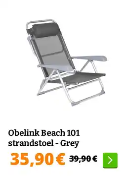 Obelink Obelink Beach 101 strandstoel - Grey aanbieding