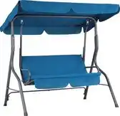 Bol.com Casaria Hollywood Schommel – 2 Zits Weerbestendig 200kg – Blauw aanbieding