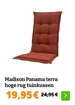 Obelink Madison Panama terra hoge rug tuinkussen aanbieding
