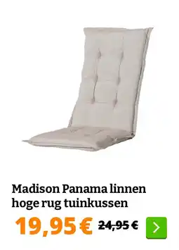 Obelink Madison Panama linnen hoge rug tuinkussen aanbieding