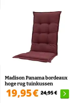 Obelink Madison Panama bordeaux hoge rug tuinkussen aanbieding